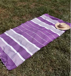 Fouta arturo blu viola Fouta Tunisia - 1 2