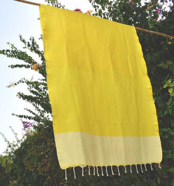 Fouta nido d'ape Limone righe bianche Fouta Tunisia - 3