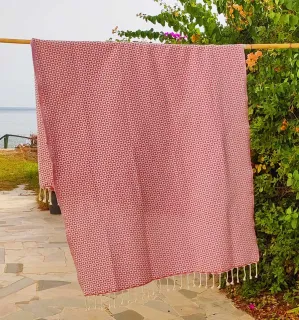 Telo mare Farfalla rosso Fouta Tunisia - 1