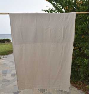 Telo mare jaquard Diamante Beige Fouta Tunisia - 1