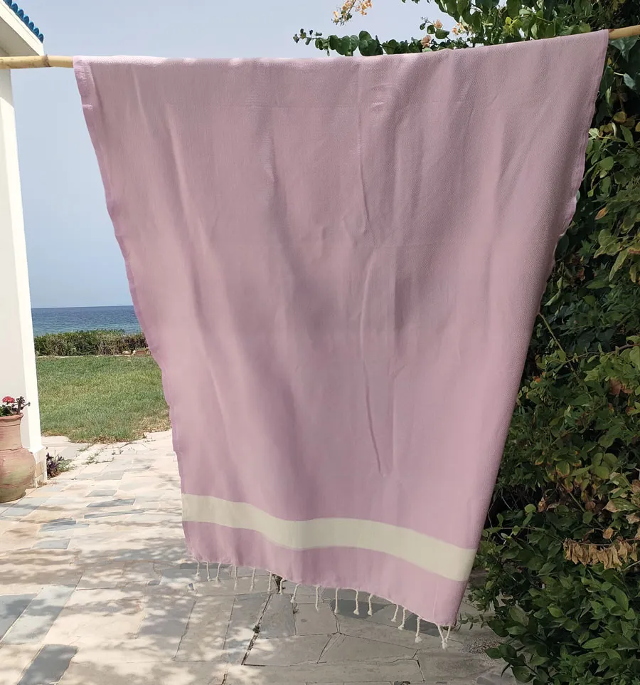 Telo mare Diamante rosa medio Fouta Tunisia - 1