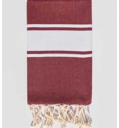 Telo mare in cotone riciclato Bordeaux Fouta Tunisia - 1