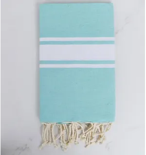 Fouta classique vert d'eau Fouta Tunisia - 1