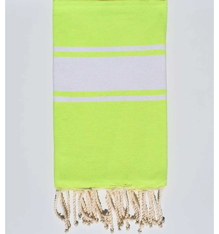 Fouta classique vert fluo Fouta Tunisia - 1