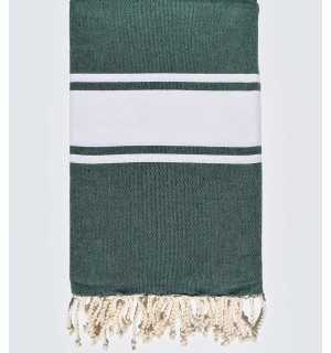 Fouta classique vert bouteille Fouta Tunisia - 1