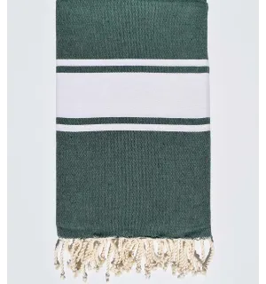 Fouta classique vert bouteille Fouta Tunisia - 1