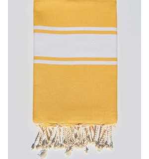 Fouta piatta giallo zafferano Fouta Tunisia - 1