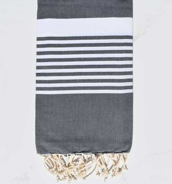 Fouta arturo grigio ardesia Fouta Tunisia - 1