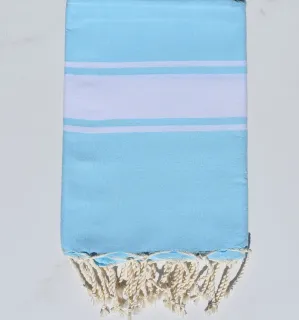 Fouta piatta blu pastello Fouta Tunisia - 1