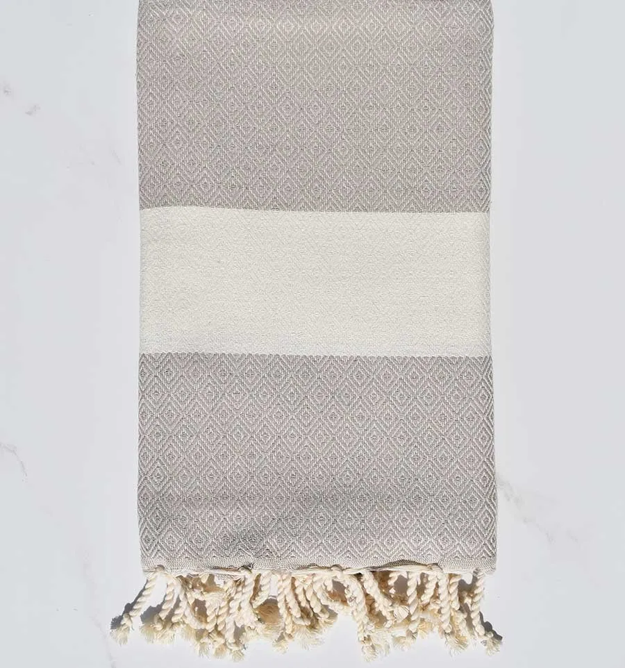 Telo mare Diamante beige Fouta Tunisia - 1