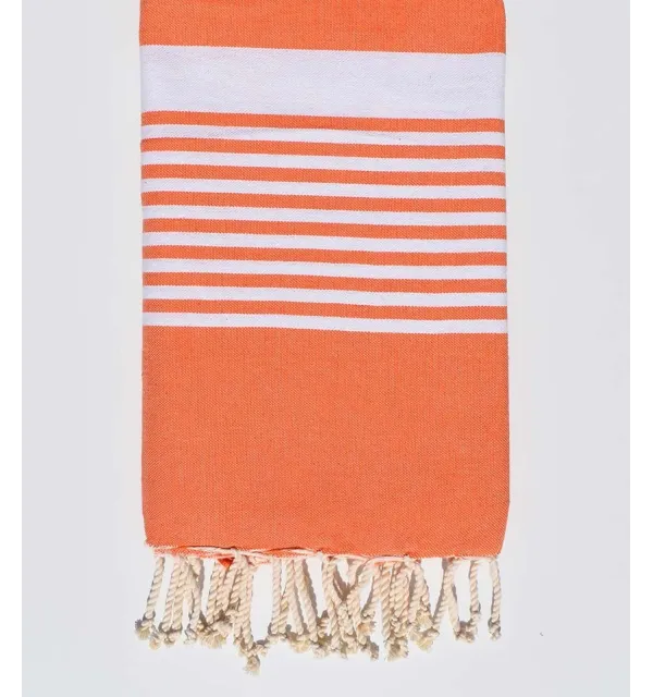 Fouta arthur en Coton Recyclé orange Fouta Tunisia - 3