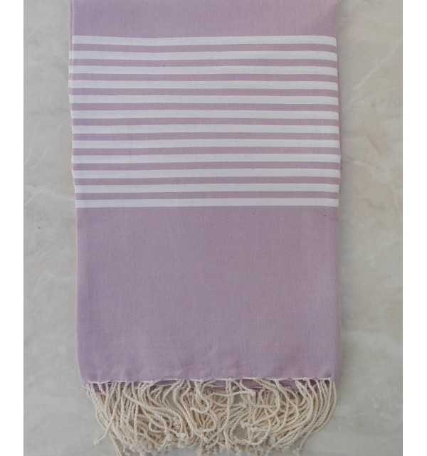 Grande fouta fucsia bordesto lillato 