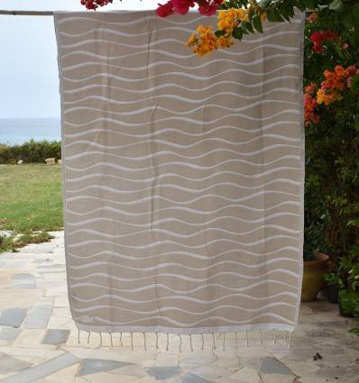 Telo mare Hawaii Beige Fouta Tunisia - 1