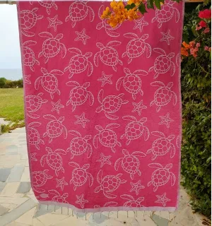 Telo Mare Seychelles Rosa Fucsia Fouta Tunisia - 1