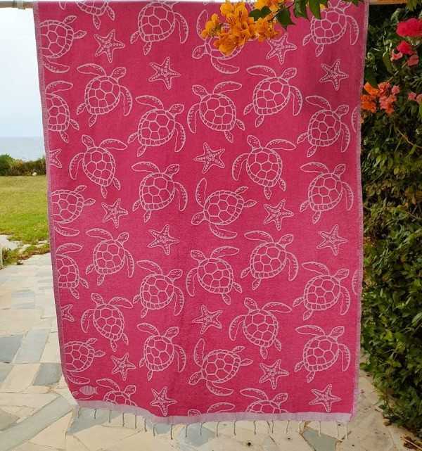 Telo Mare Seychelles Rosa Fucsia Fouta Tunisia - 1