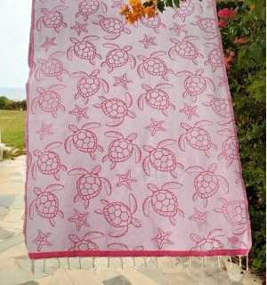 Telo Mare Seychelles Rosa Fucsia Fouta Tunisia - 1 2