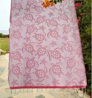 Telo Mare Seychelles Rosa Fucsia Fouta Tunisia - 1 2