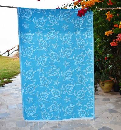 Telo Mare Seychelles Blu Azzurro Fouta Tunisia - 1