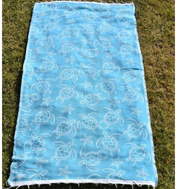 Telo Mare Seychelles Blu Azzurro Fouta Tunisia - 3