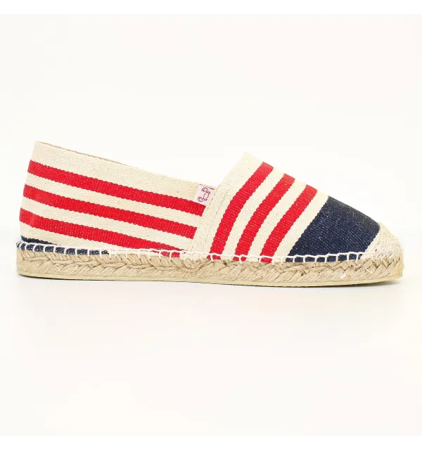 Espadrillas Donna Blu Marino, Ecru e Rosso Crabster - 1