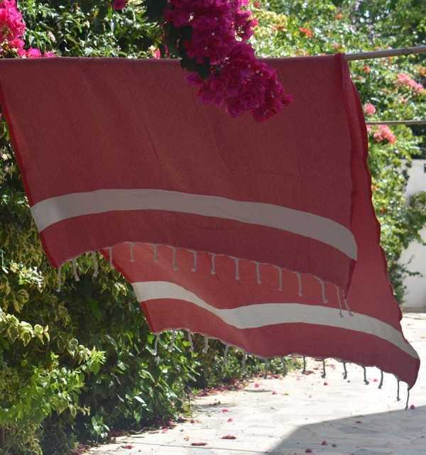 Telo mare Diamante rosso Fouta Tunisia - 4