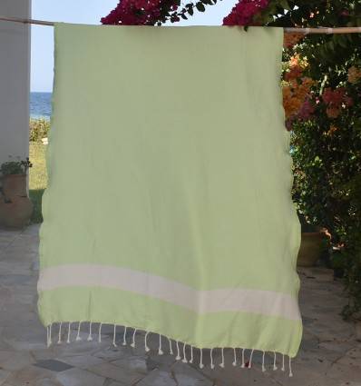 Telo mare Diamante Verde Pastello Fouta Tunisia - 1