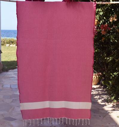 Telo mare Diamante rosa fucsia Fouta Tunisia - 1