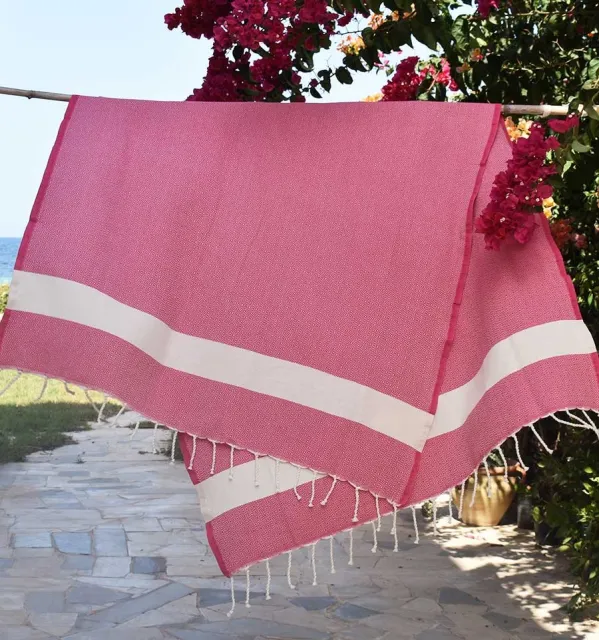 Telo mare Diamante rosa fucsia Fouta Tunisia - 2