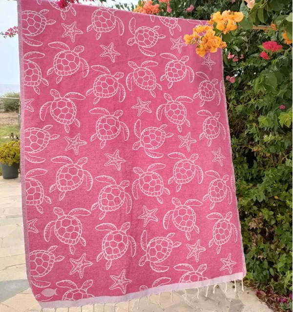 Telo Mare Seychelles Rosa Fucsia Fouta Tunisia - 3