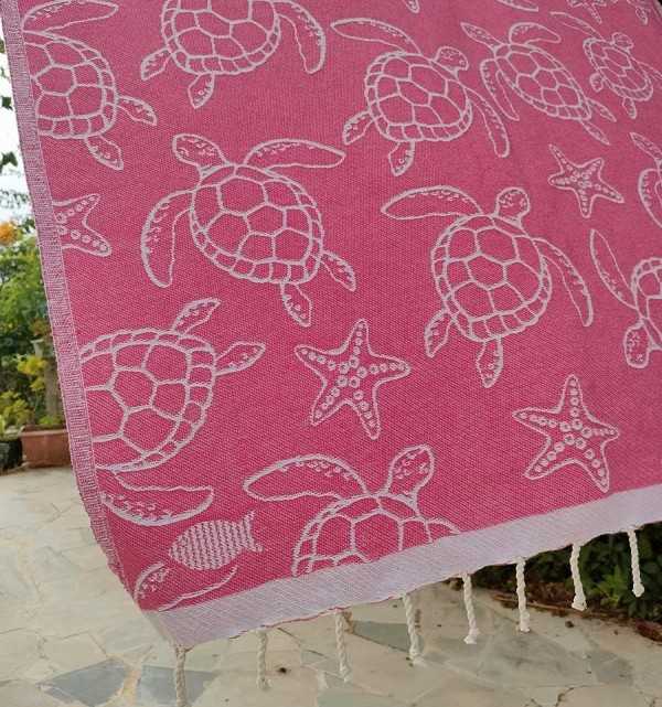 Telo Mare Seychelles Rosa Fucsia Fouta Tunisia - 4