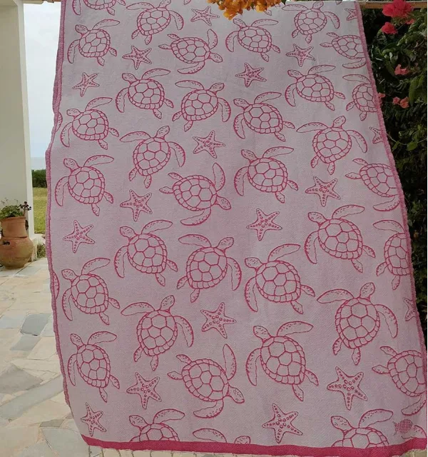 Telo Mare Seychelles Rosa Fucsia Fouta Tunisia - 5