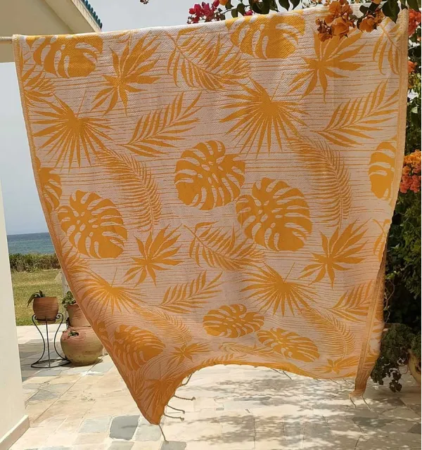 Telo mare Amazon giallo Fouta Tunisia - 4