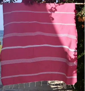 Telo mare Mykonos rosa fucsia Fouta Tunisia - 1 2