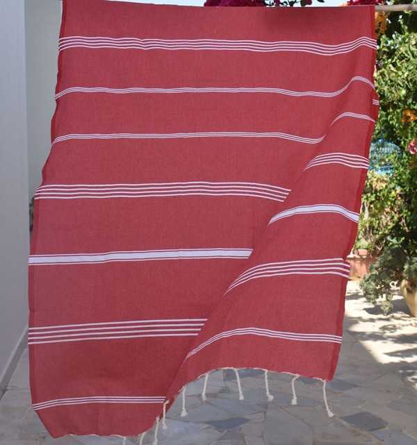 Telo mare Mykonos rosso Fouta Tunisia - 5