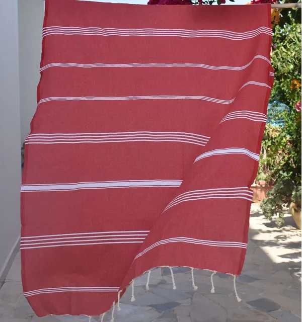 Telo mare Mykonos rosso Fouta Tunisia - 5