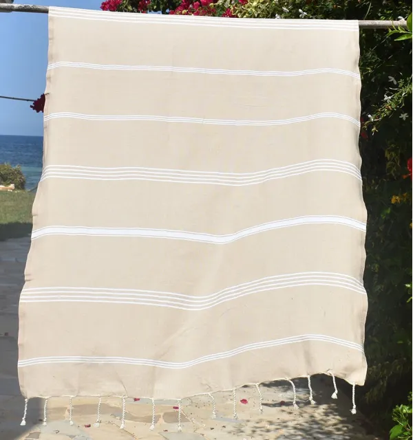 Telo mare Mykonos beige Fouta Tunisia - 2