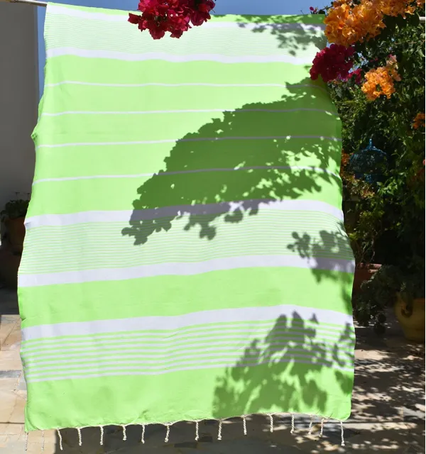 Telo Mare Arturo Verde Fluo Fouta Tunisia - 4