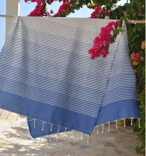 Telo mare Portofino blu Fouta Tunisia - 1 2