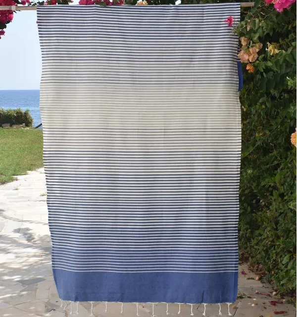 Telo mare Portofino blu Fouta Tunisia - 4