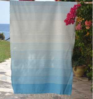 Telo Mare Portofino Blu azzurro Fouta Tunisia - 1