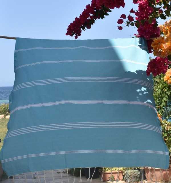 Telo mare Mykonos blu celeste Fouta Tunisia - 2