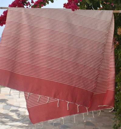 Telo Mare Portofino Rosso Fouta Tunisia - 1