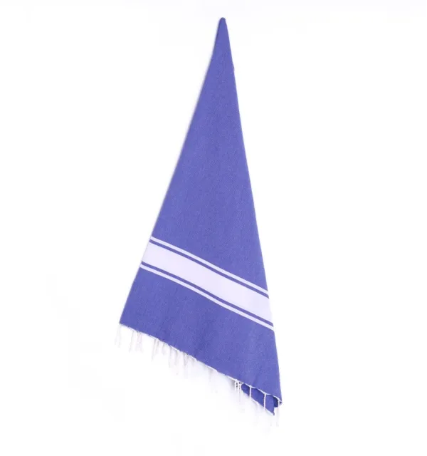 Telo mare in cotone riciclato blu navy Fouta Tunisia - 3