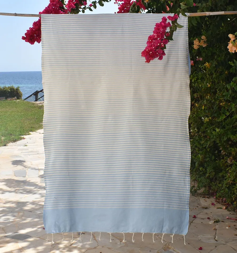 Telo Mare Portofino Azzurro cielo Fouta Tunisia - 1