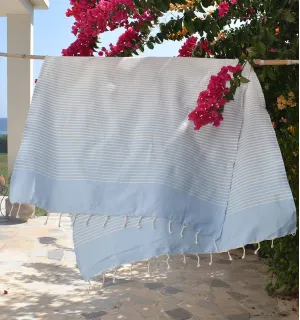 Telo Mare Portofino Azzurro cielo Fouta Tunisia - 1 2