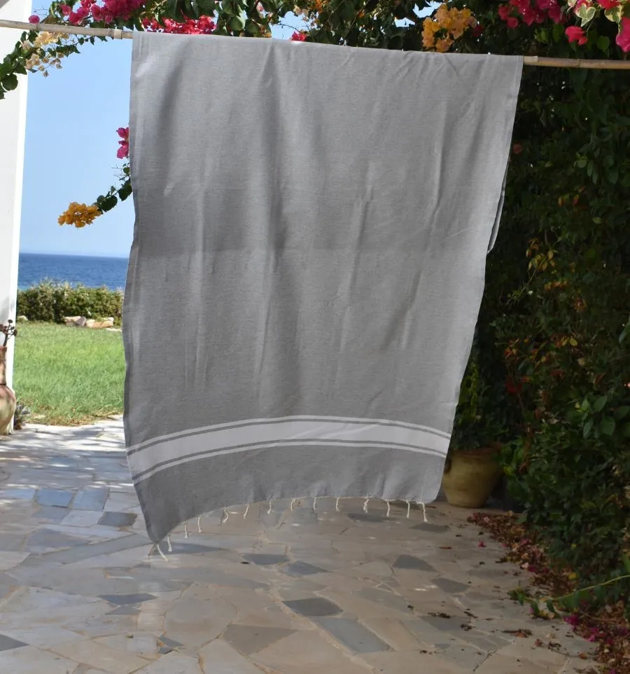 Telo mare grigio chiaro - FOUTA TUNISIA