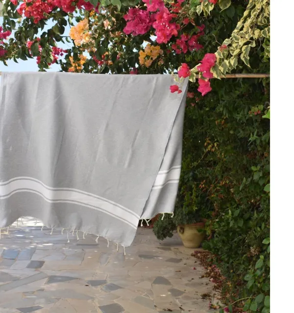 Telo mare grigio chiaro - FOUTA TUNISIA