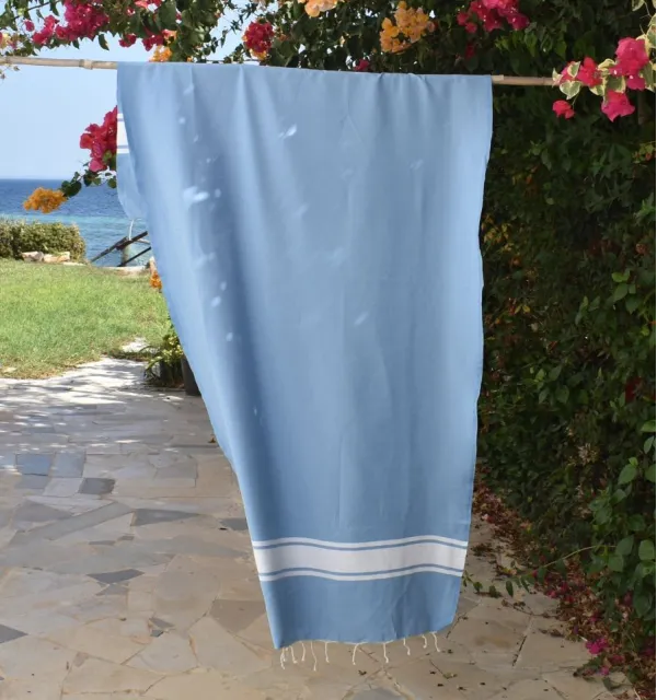 Telo mare azzurro chiaro - Morbido, elegante e ecologico