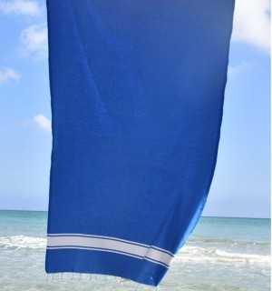 Telo mare blu 100x200 cm - 100 % Cotone - FOUTA TUNISIA