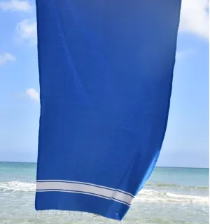 Telo mare blu 100x200 cm - 100 % Cotone - FOUTA TUNISIA